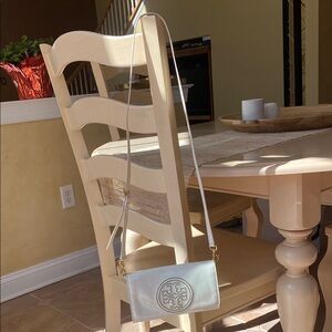 Tory Burch small cream patent leather bag